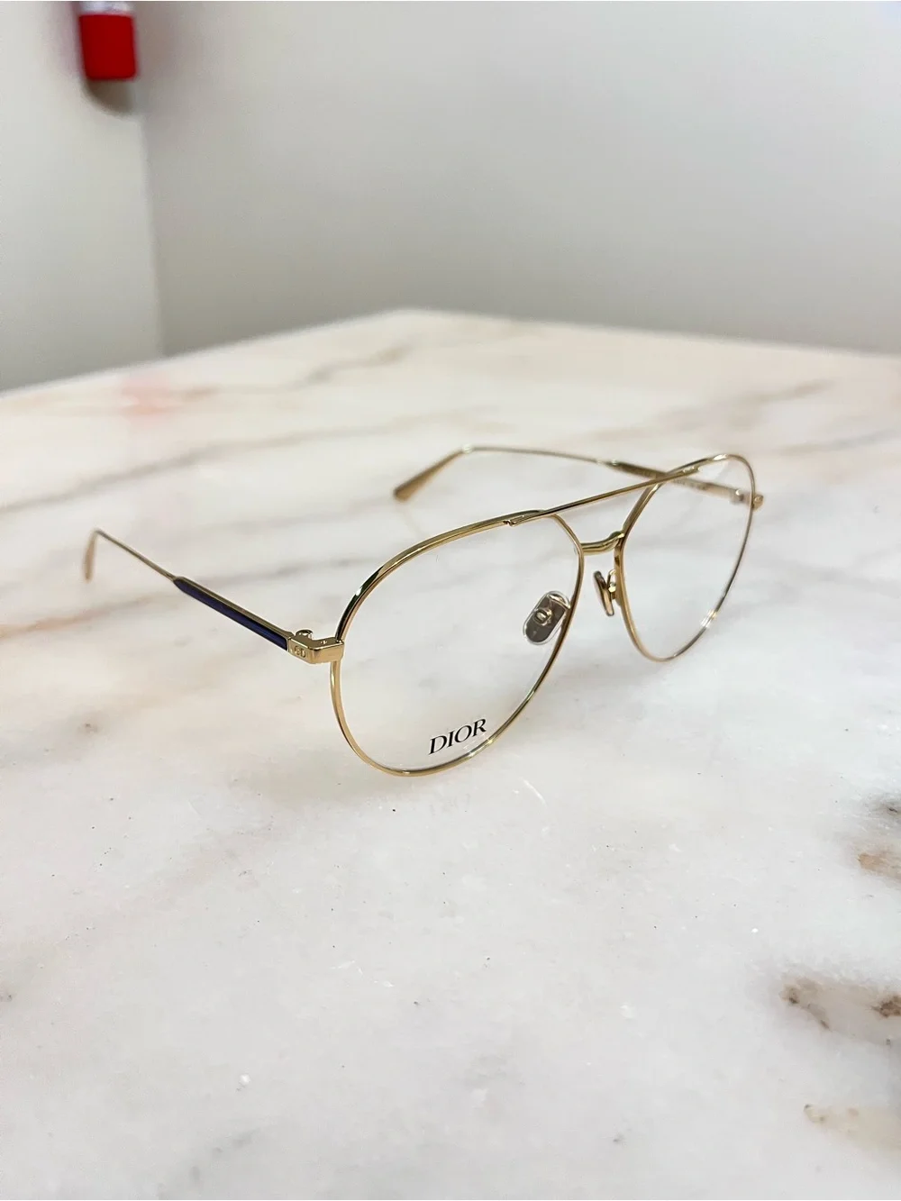 Eyeglasses on Marble Surface